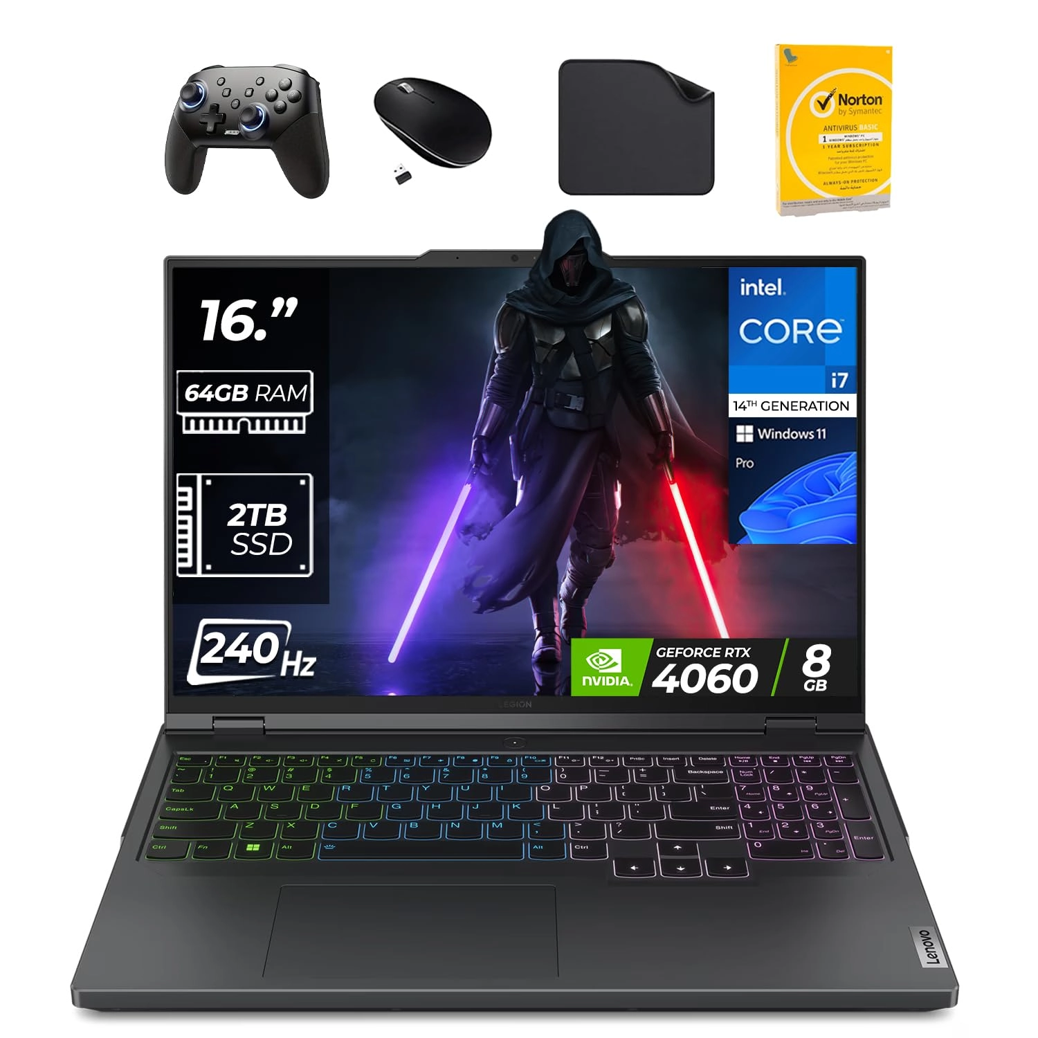 Lenovo Legion Pro 5 161RX9 83DF0038PS - 16'' Core i7-14650HX 64GB DDR5 2TB SSD