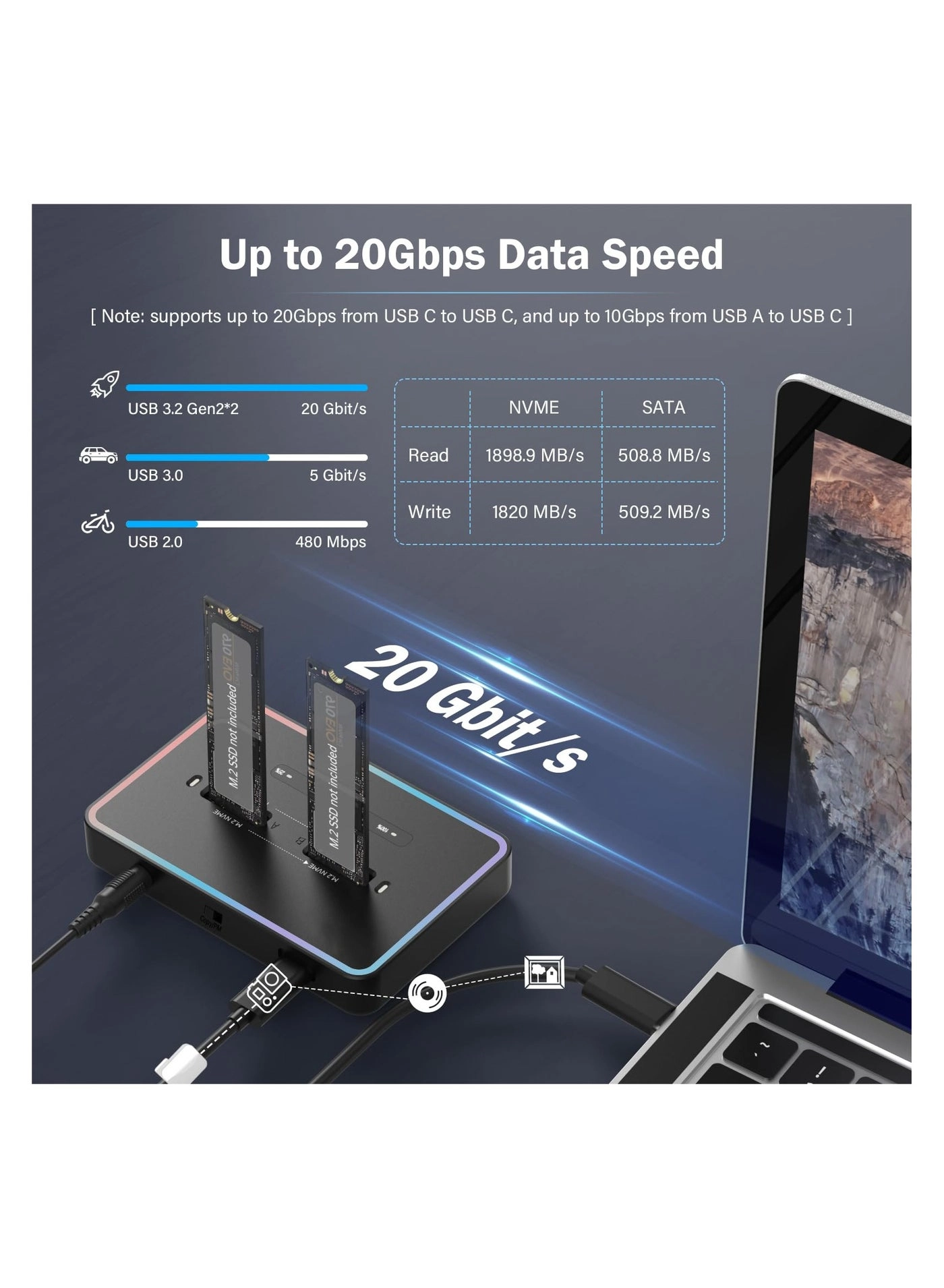 Dual Bay SSD Cloner - two