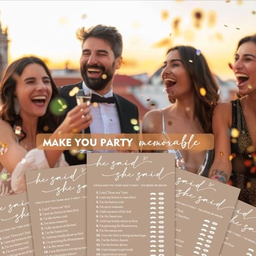 Bridal Shower Bingo - 25 pieces Unisex-Adults