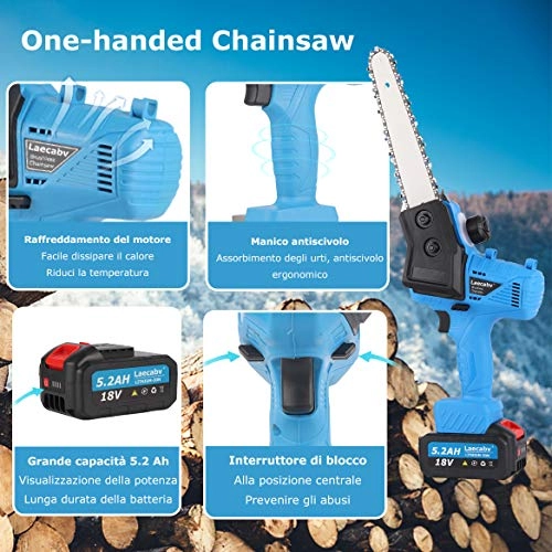 Cordless Chainsaw - 21V 5.2AH Brushless Motor