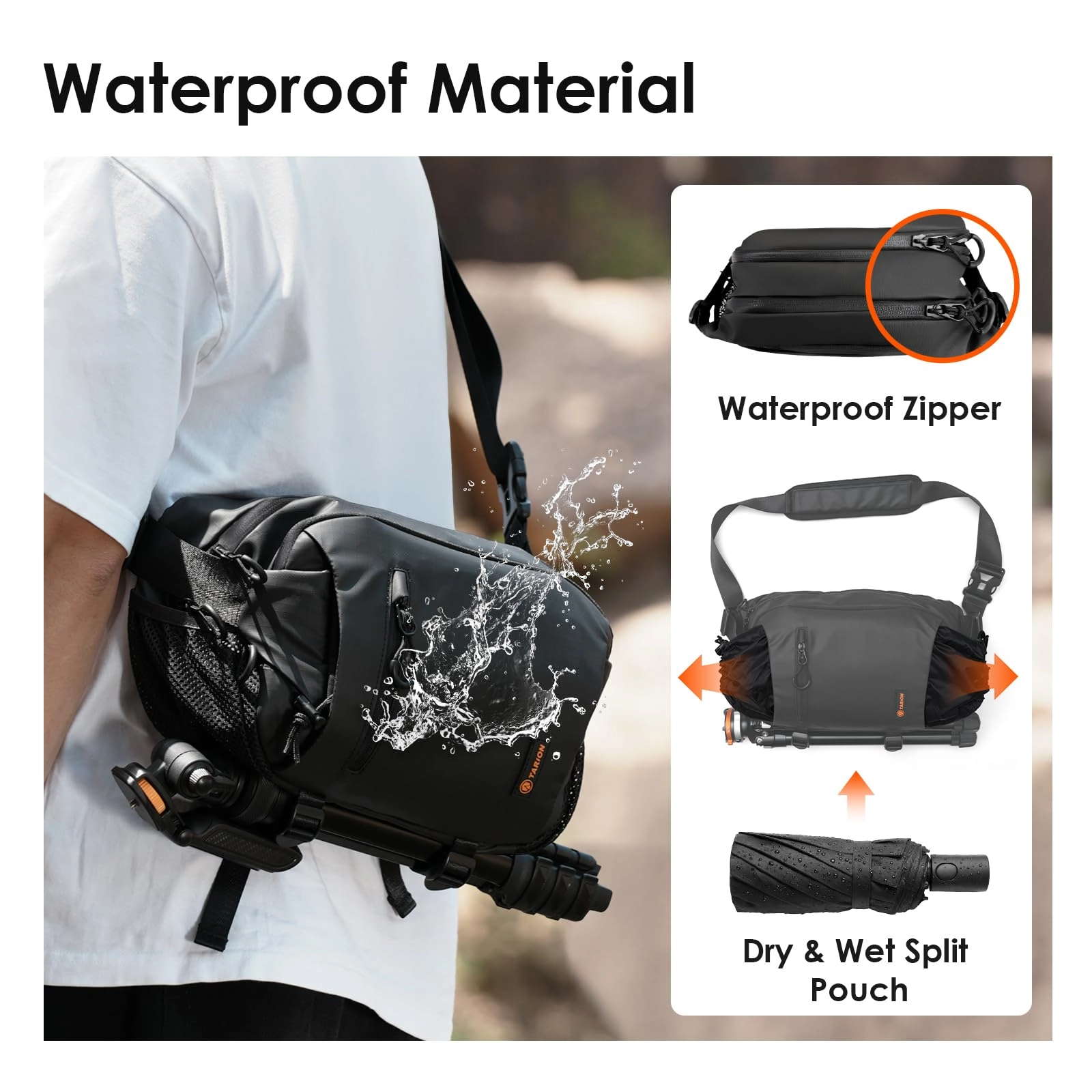 Outdoor Camera Messenger Bag - 31x9x17cm DSLR SLR