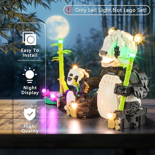 Light Kit - for LEGO Creator 3-in-1 Wild Animals Panda Family 31165 (Lights Only, No Model)