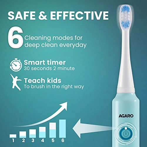 Rex Dlx Sonic - AA Battery 6 Brushing Modes 2 Brush Heads