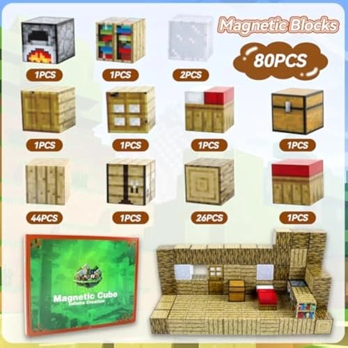 Magnetic Blocks - 80pcs Fantasy