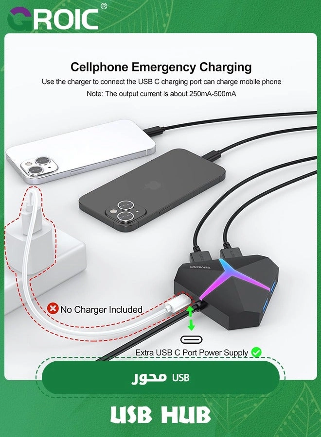 USB Hub - 4-Port 1xUSB3.0 3xUSB2.0