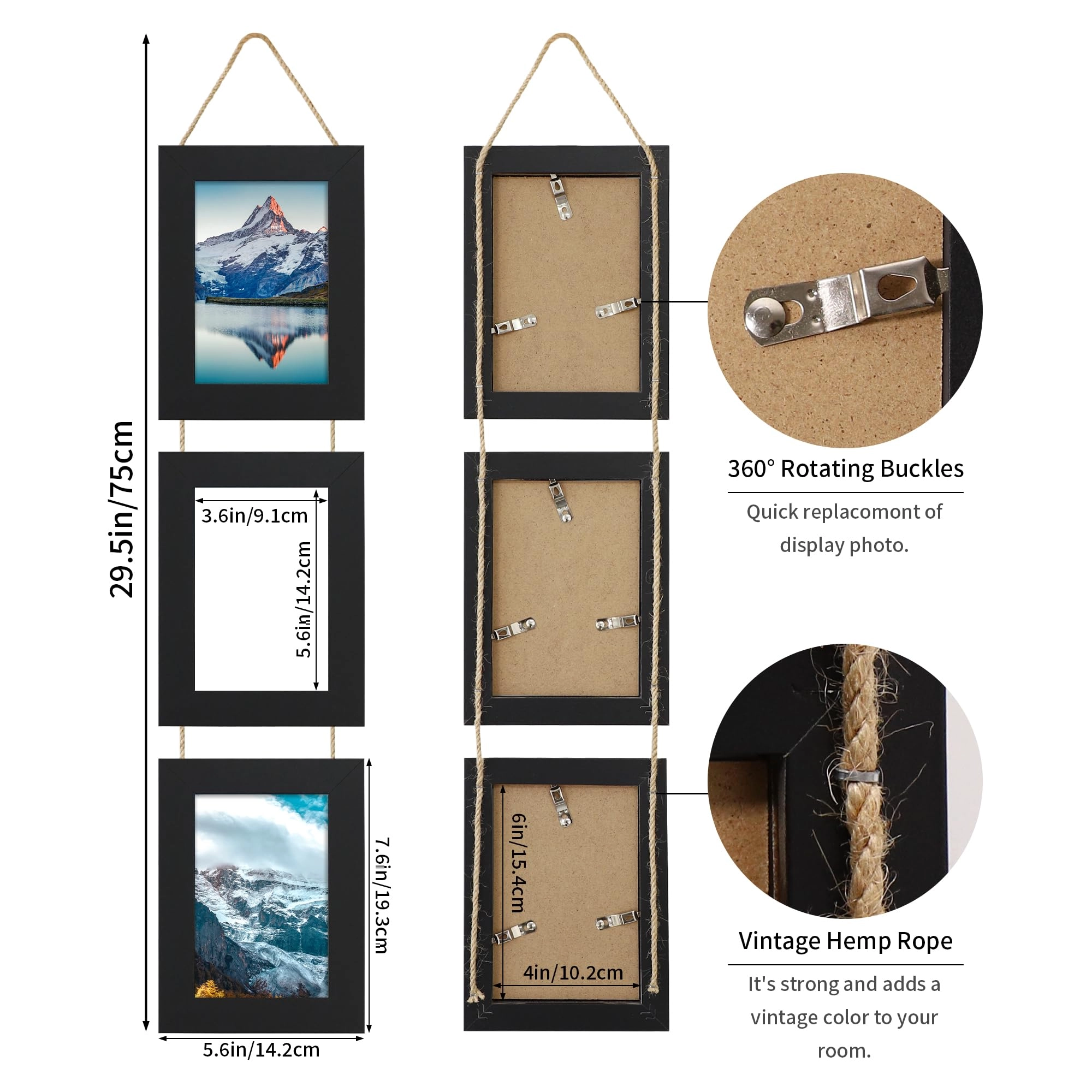 Collage Picture Frames - 4x6 3 Opening