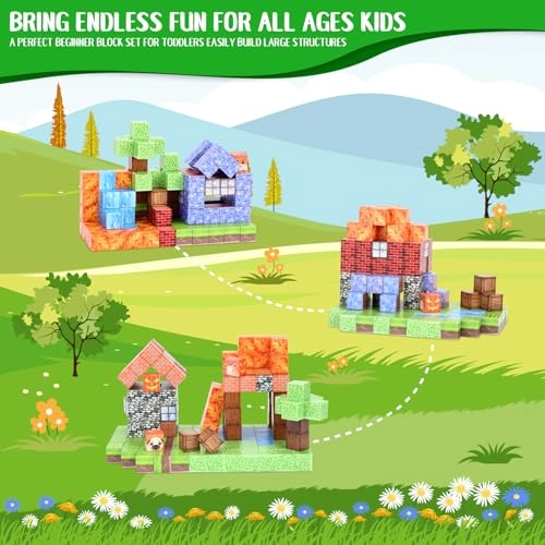 Magnetic Building Blocks (Building Toys-001) - Forest