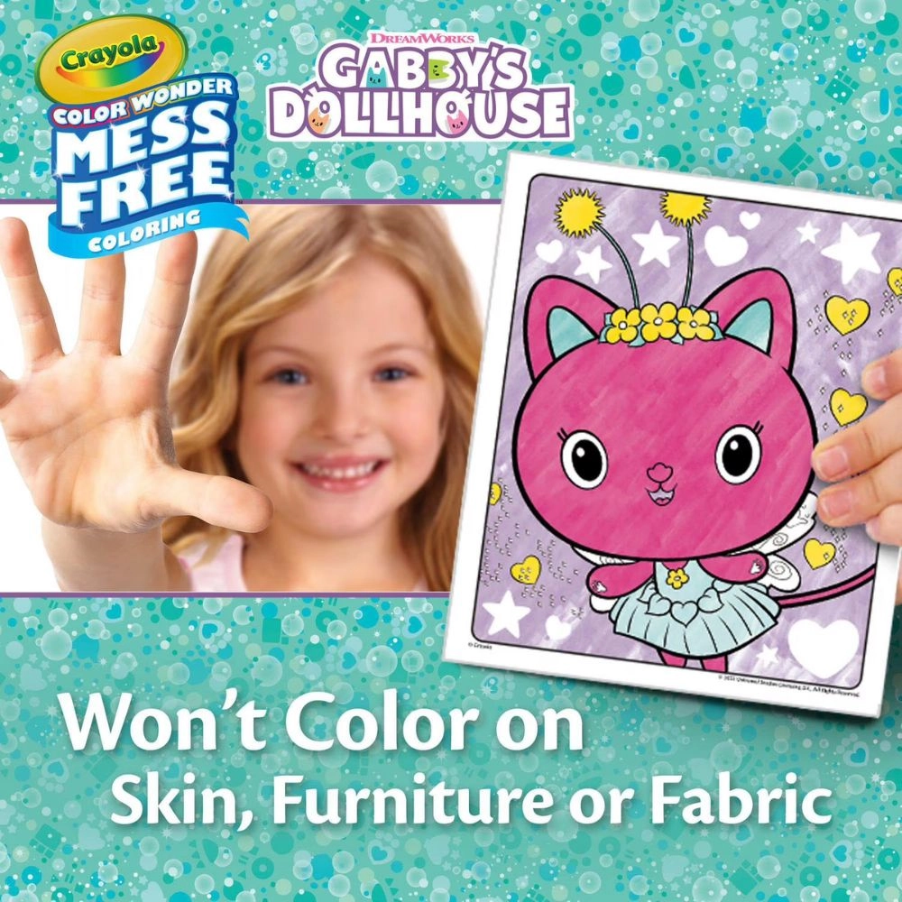 Color Wonder Mess-Free Coloring Set - 18 Gabby's Dollhouse colouring pages 4 Colour Wonder Mini Markers