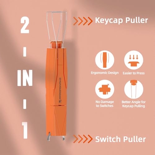 2-in-1 Keycap Switch Puller - 304 Stainless Steel Blue