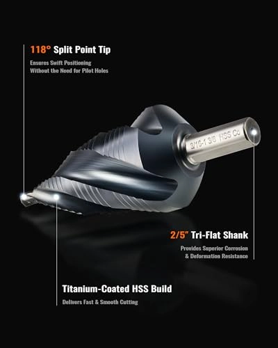 4M35-01 - Cobalt Steel 1 19 Sizes, 3/16" to 1-3/8"