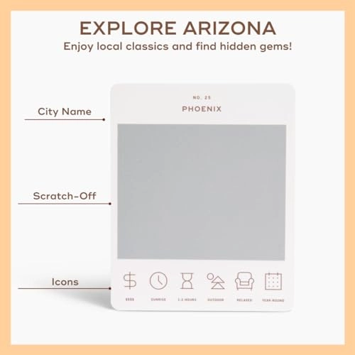 Arizona Adventure Bucket List - 50 Scratch-Off Cards Multicolor