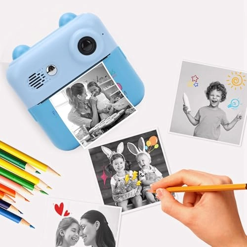 Cute Print Camera - 24MP Instant Blue
