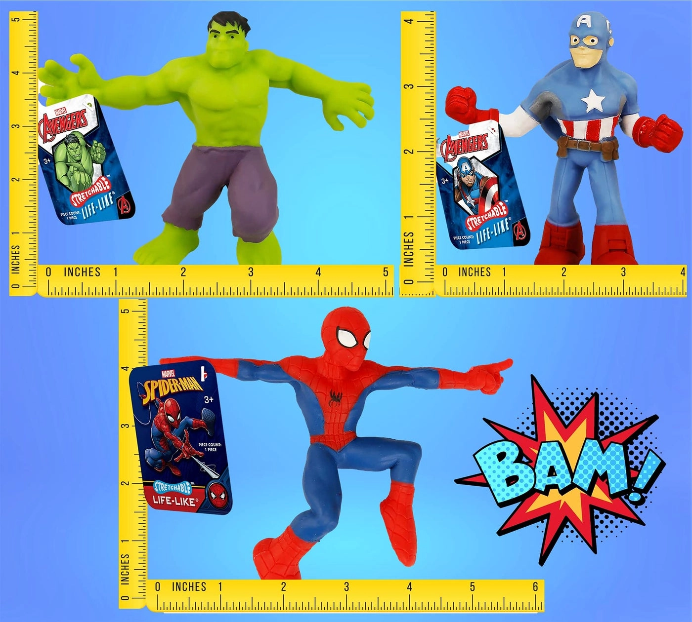 Marvel - Spiderman + Hulk Sticky Hands (B-6809-1) 1 pcs