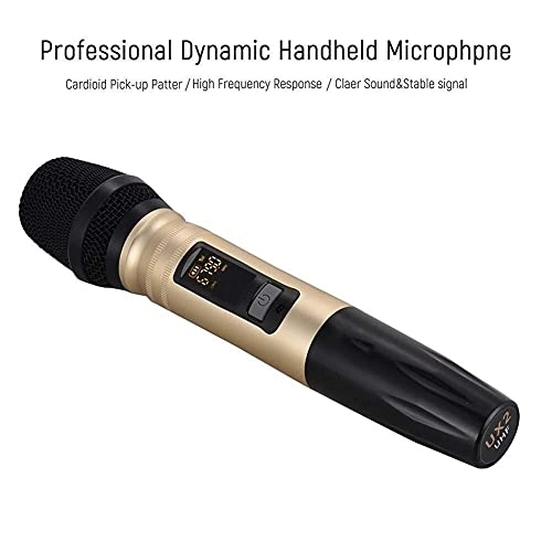 UHF Dual Frequency Wireless Handheld Microphone + Receiver - 2 Microphone