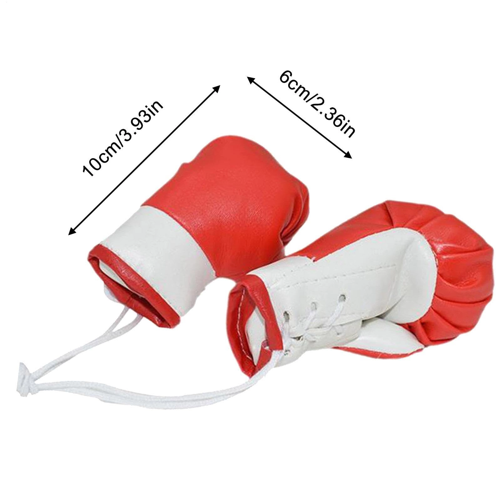 Mini Boxing Gloves - 2 Pack Red-and-white