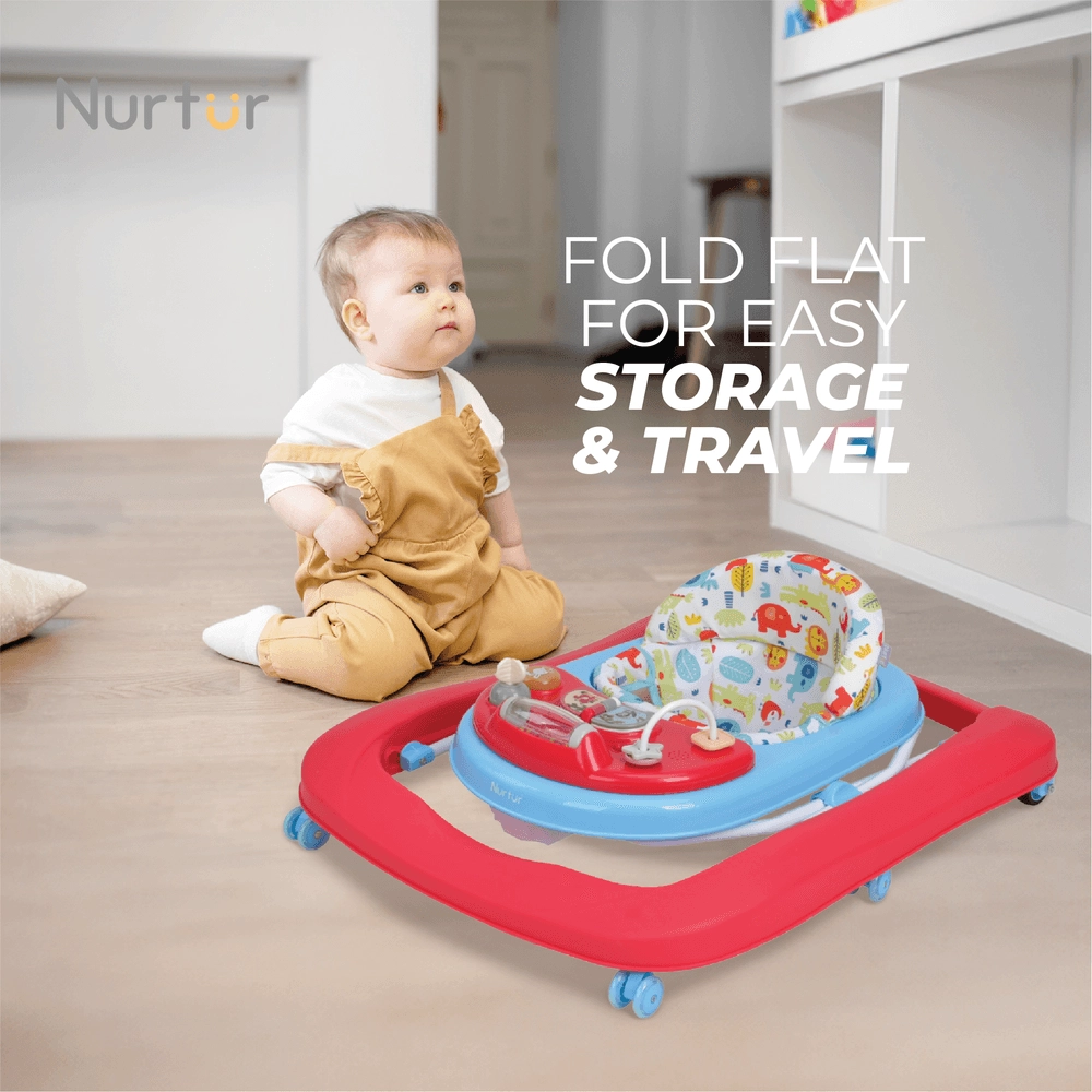 3-In-1 Baby Multi Walker - Music Function Red