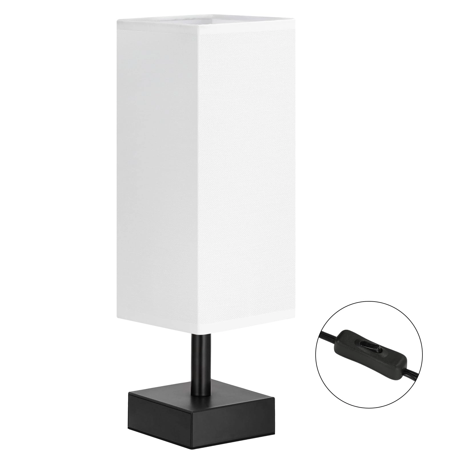 S6-16 - Linen Black Small Table Lamp