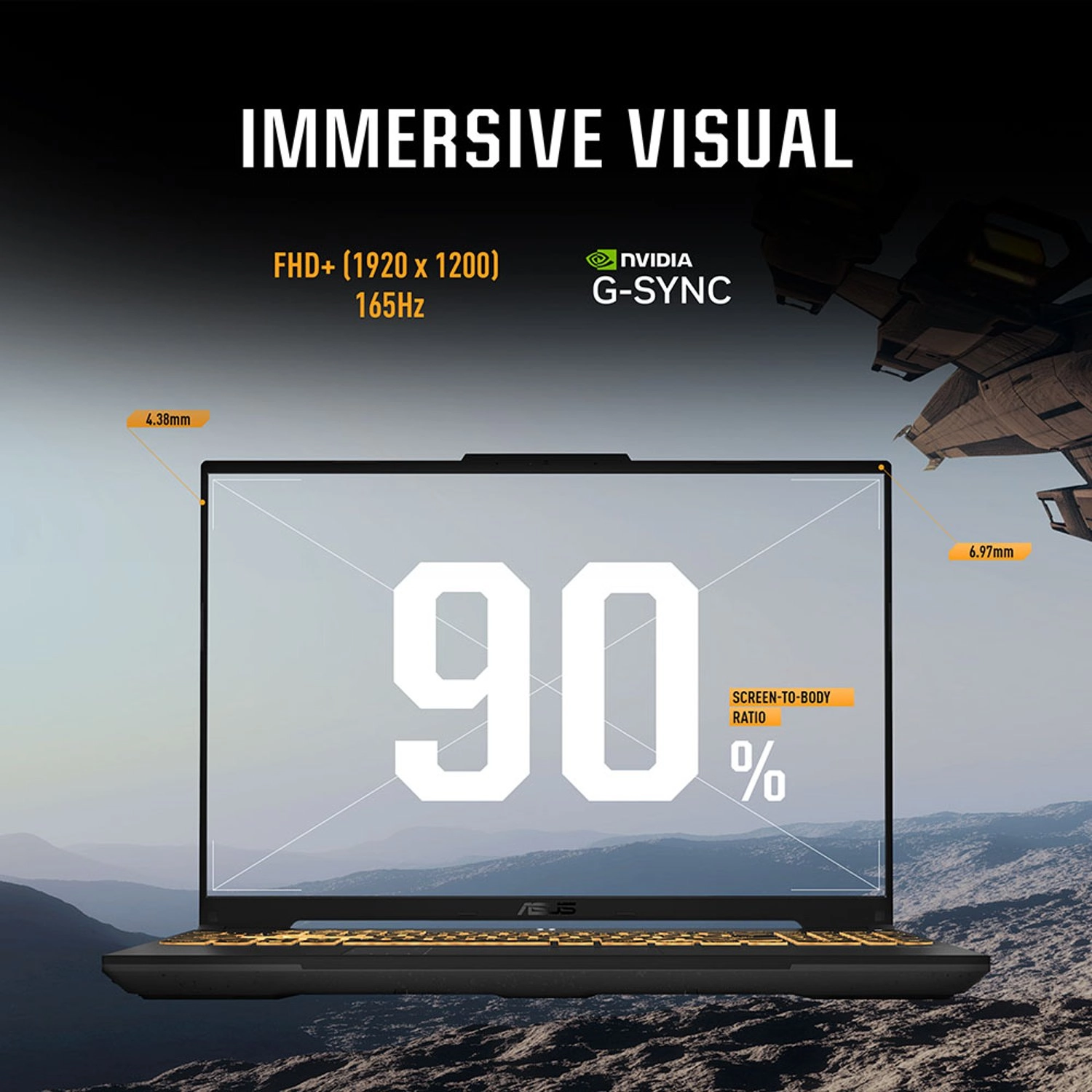 TUF Gaming FX607JV-I71T16 - 16'' i7-13650HX 16GB DDR5 1TB SSD