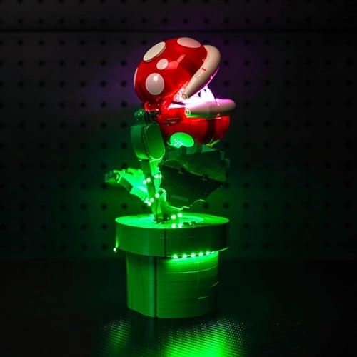 LED Lighting Kit Compatible with Lego Piranha Plant 71426 - Red Basic Version
