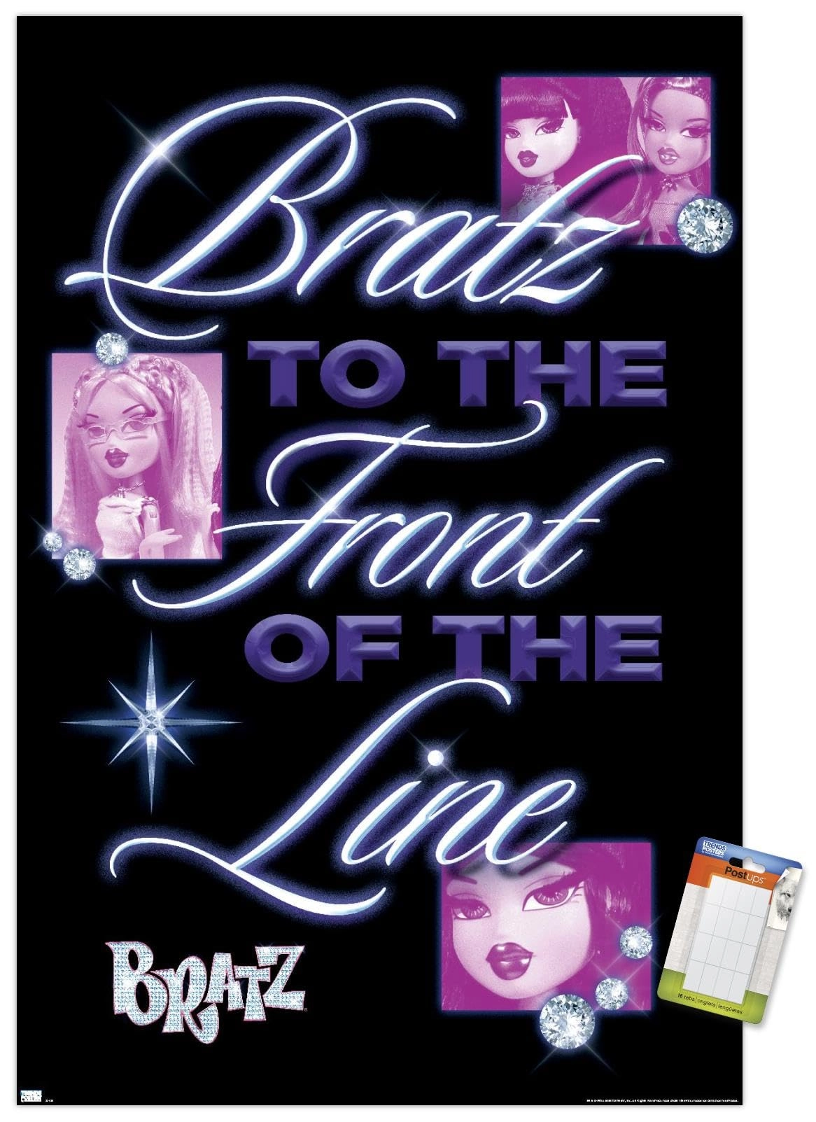 Trends International Bratz: Girls Nite Out - Front Of The Line Wall Poster - Paper 22.4"L x 14.7"W Bundle