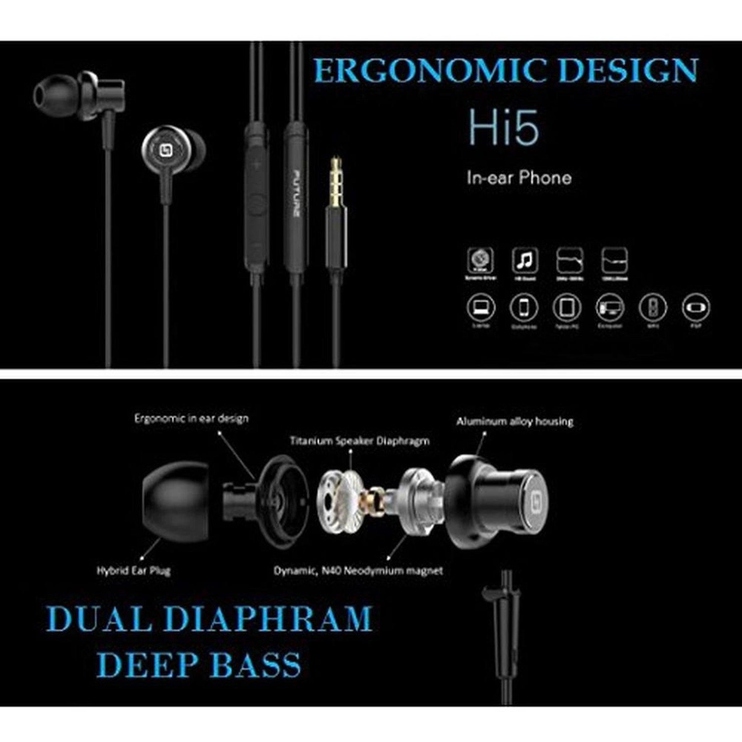 MI5 BLK Wired Earphone