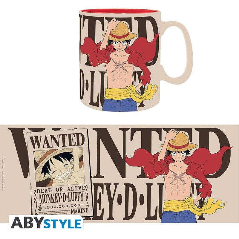 One Piece Luffy & Wanted Mug - 460 ml