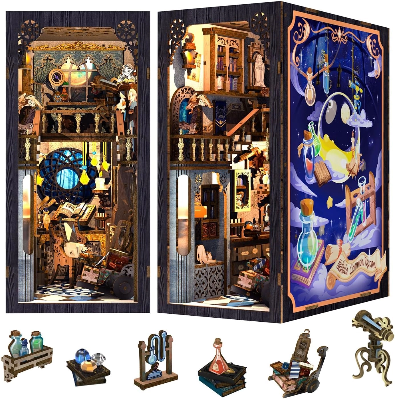Fsolis Book Nook Kit - Nebula Common Room