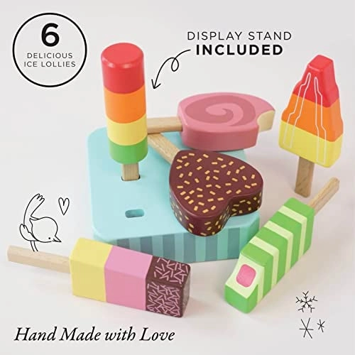 Honeybake Collection Ice Lollies Set - Premium Wooden Toys