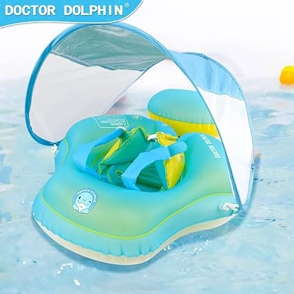 Doctor Dolphin Baby Pool Float - Blue 6-30 Months