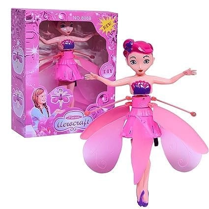 Flying Fairy Princess Doll - hand-controlled USB rechargeable pink