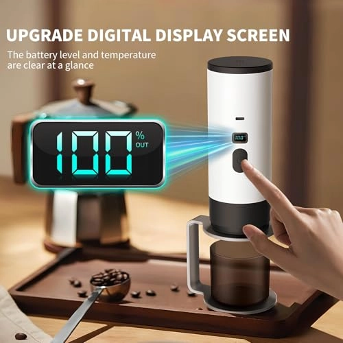 3-in-1 Portable Self-Heating Coffee Maker - 60 Milliliters ground coffee and capsules
