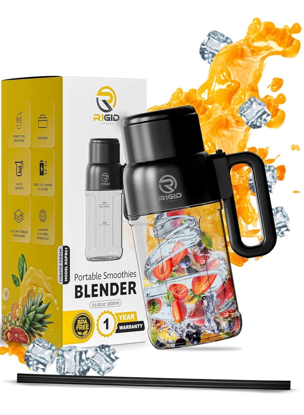 Portable Smoothies Blender Bottle - 120W