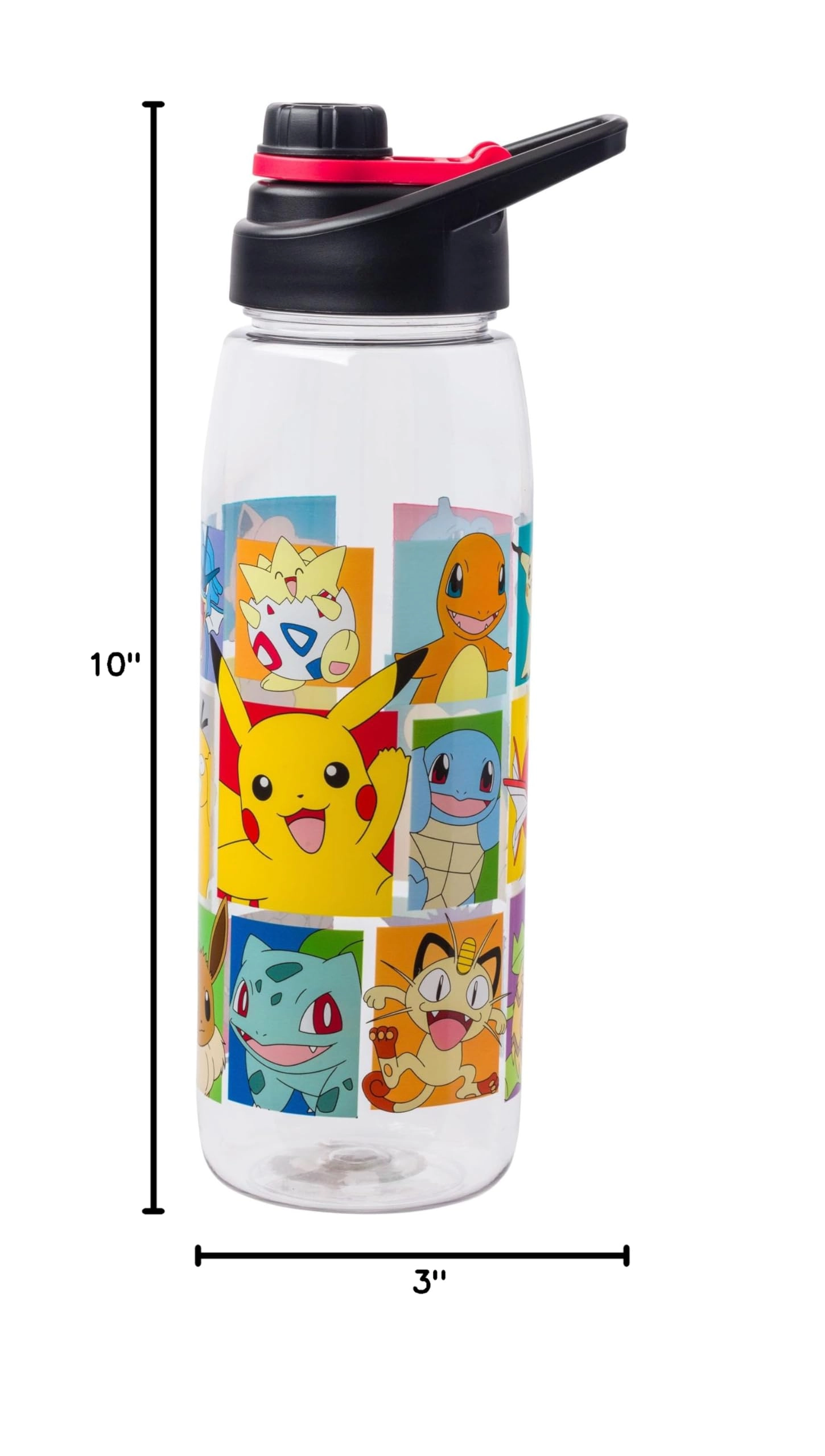 Pokemon Water Bottle - Screw-On Lid