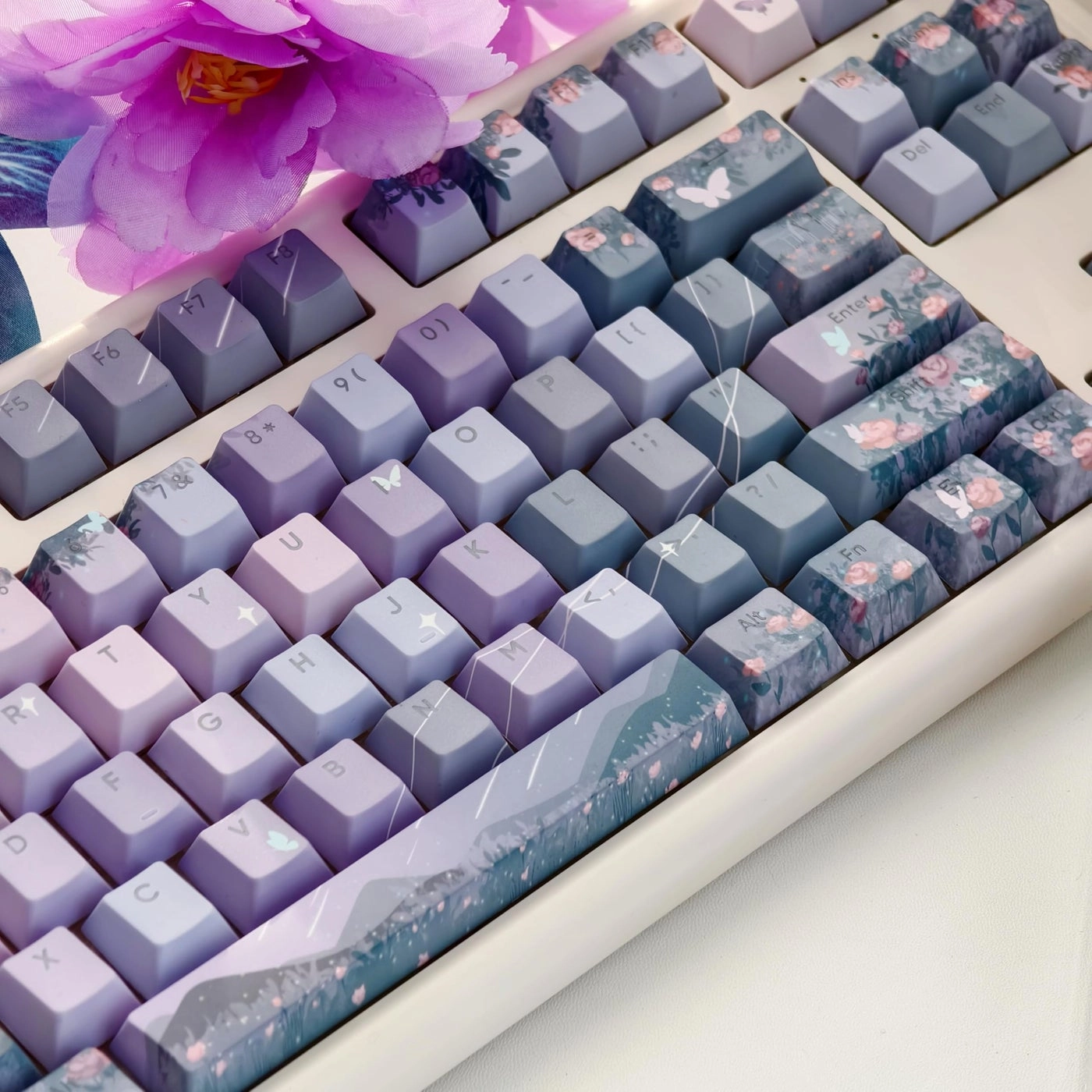 Dreamy Purple PBT Keycaps