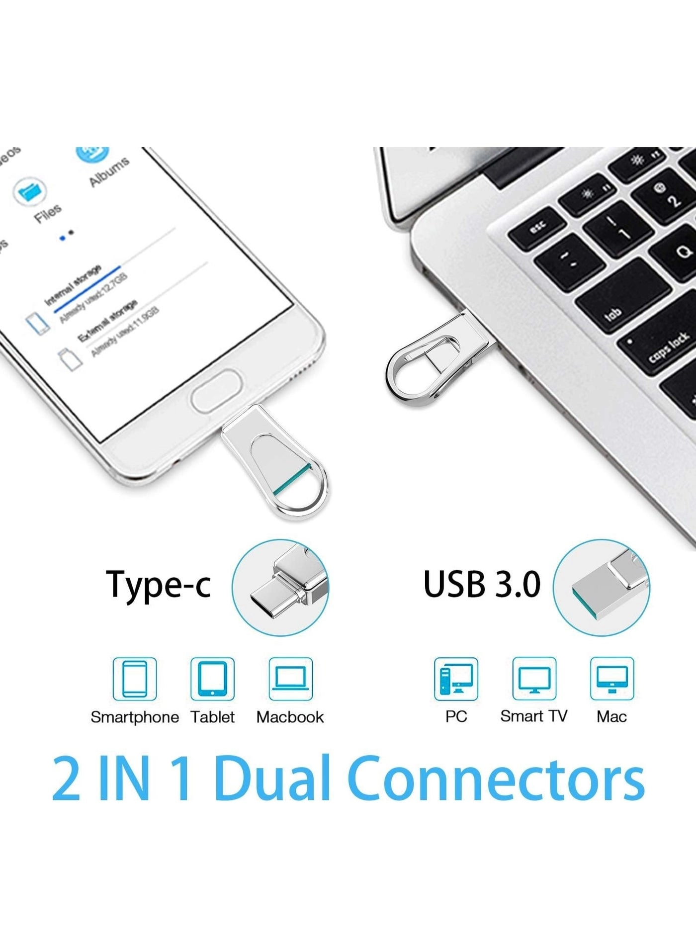 USB Flash Drive - USB 3.0 USB-C Lightning Micro-USB USB-A 64GB