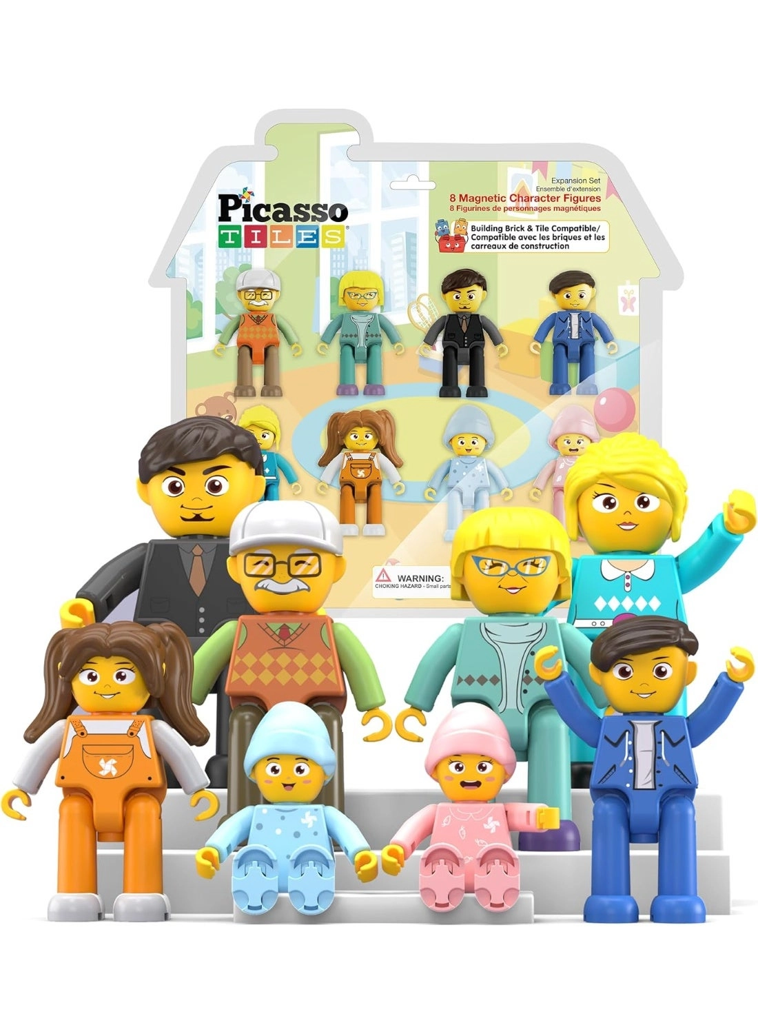 Magnetic Family Character Figures - 8pcs