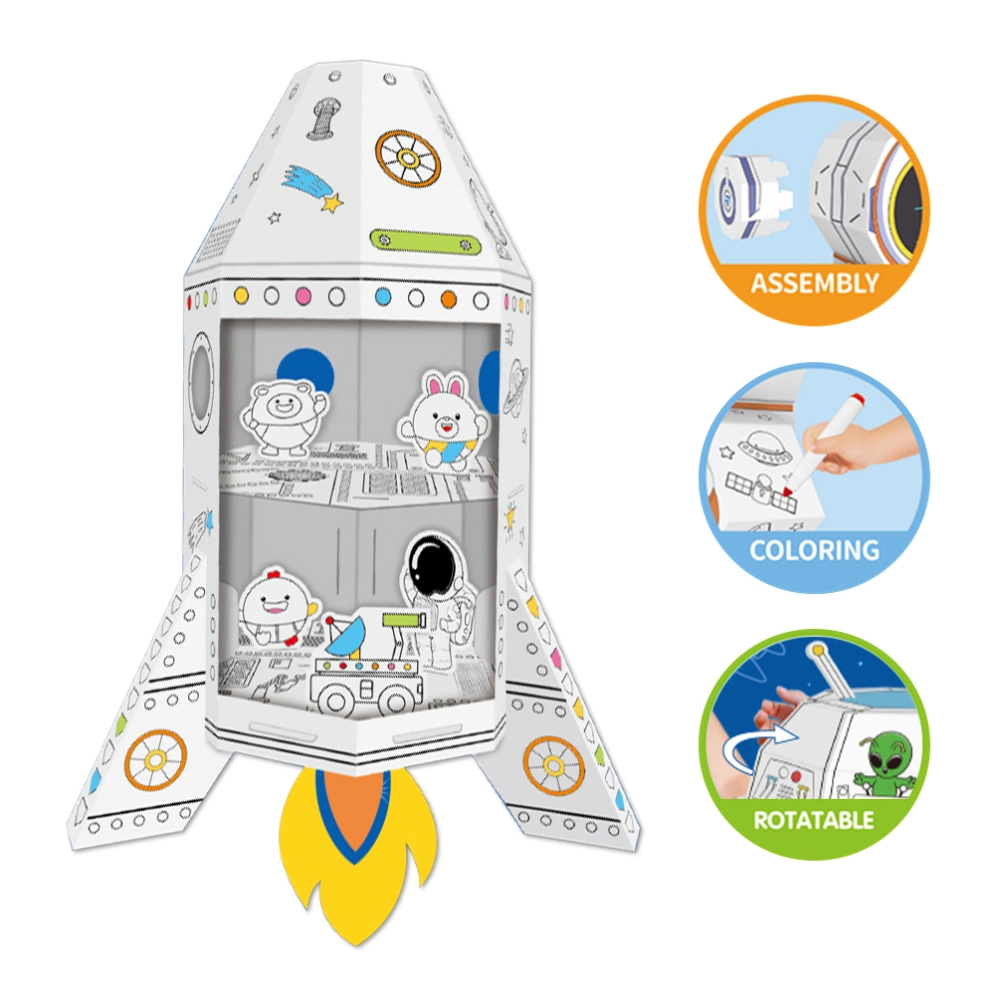 DIY Creative Spacecraft - 3+ years 3 Color Pens