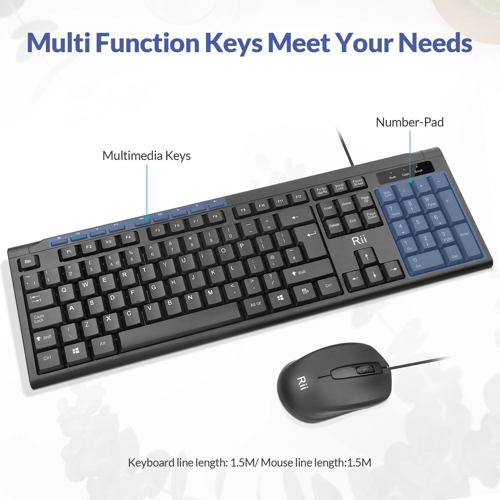 Keyboard and Mouse Set - QWERTY Wired