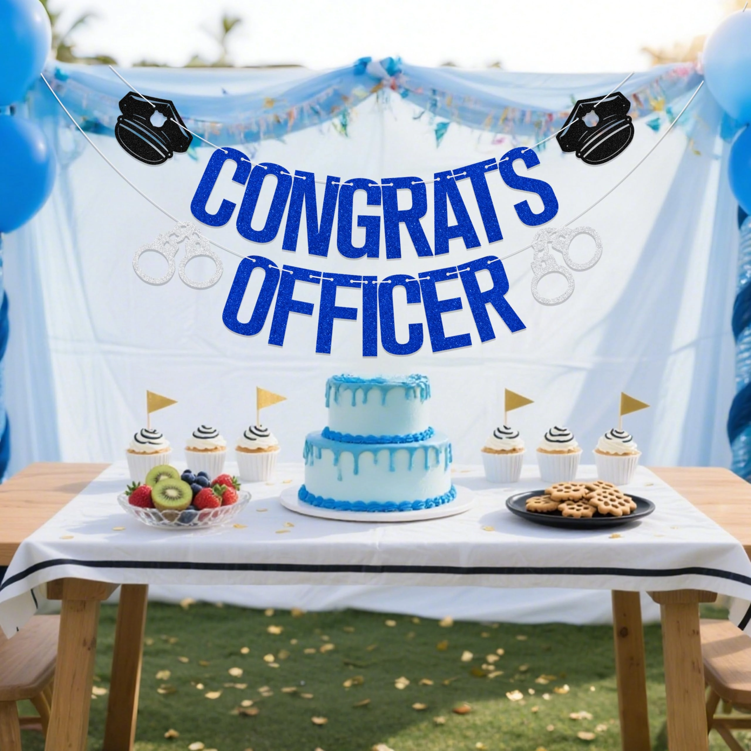 Congrats Officer Banner - 1.0 Count Birthday, Graduation, Retirement