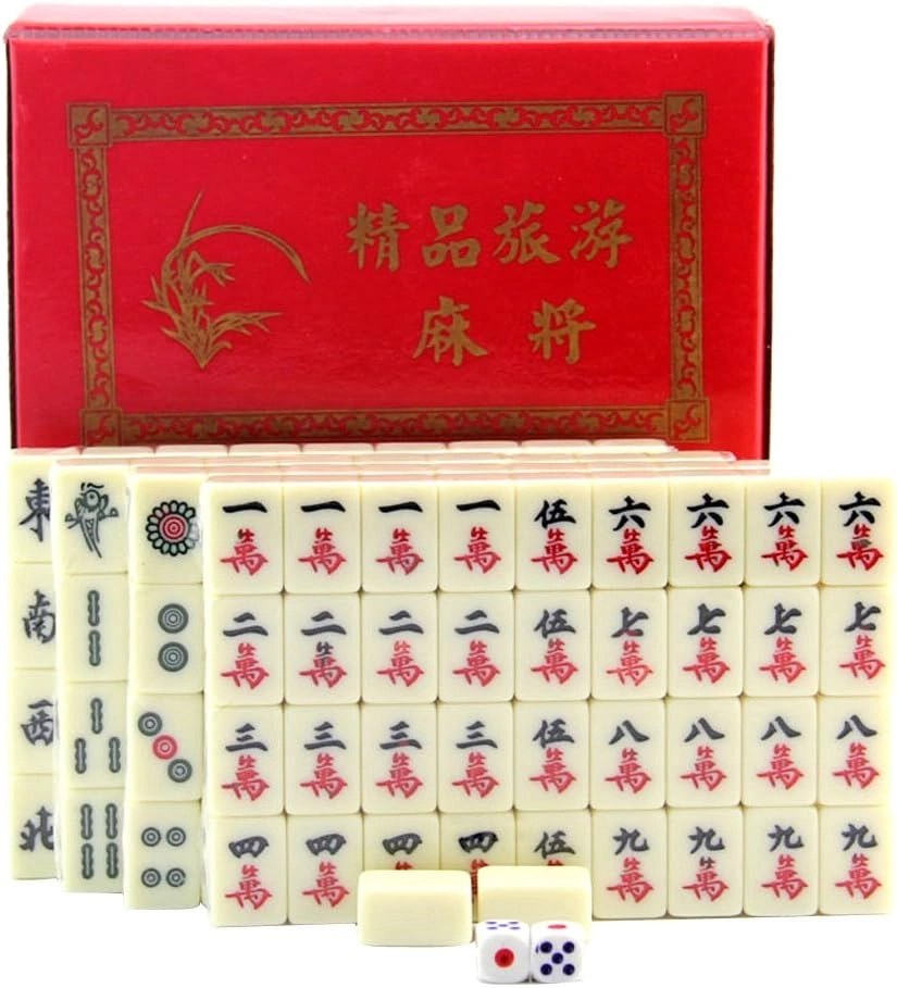 Chinese Mahjong - 144 Tiles Travel Set