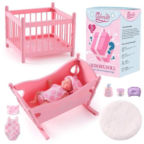 BABESIDE Mini Silicone Baby Doll - 3 Inch Reborn Ages 3+ Playset
