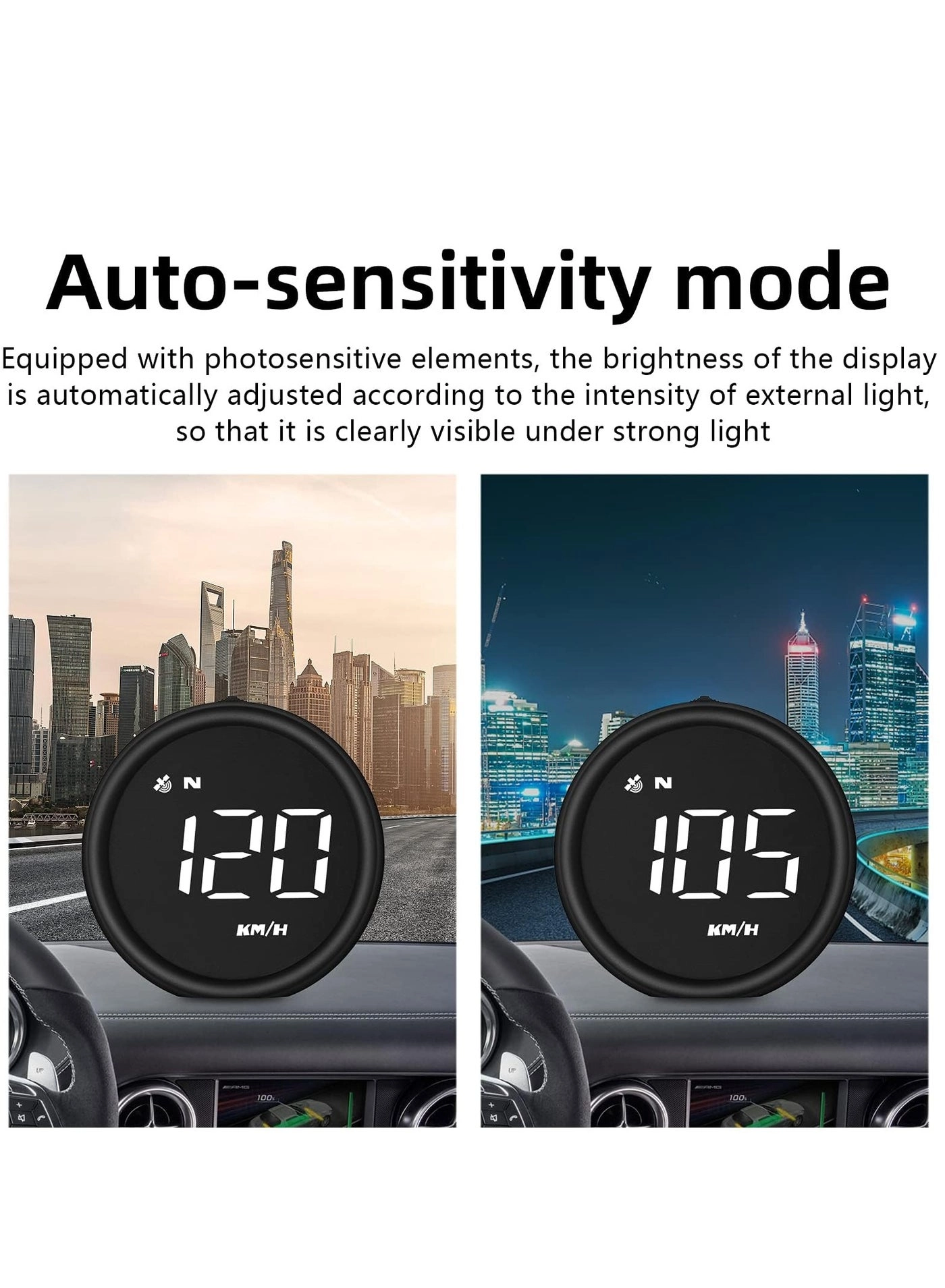Head Up Display (HUD) - Vehicle Speed Meter Black