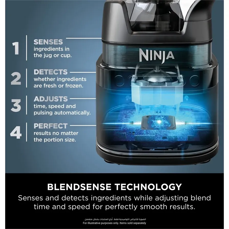 Detect Power Blender Pro - BlendSense Technology 2-in-1 Jug & Single-Serve 15+ Functions