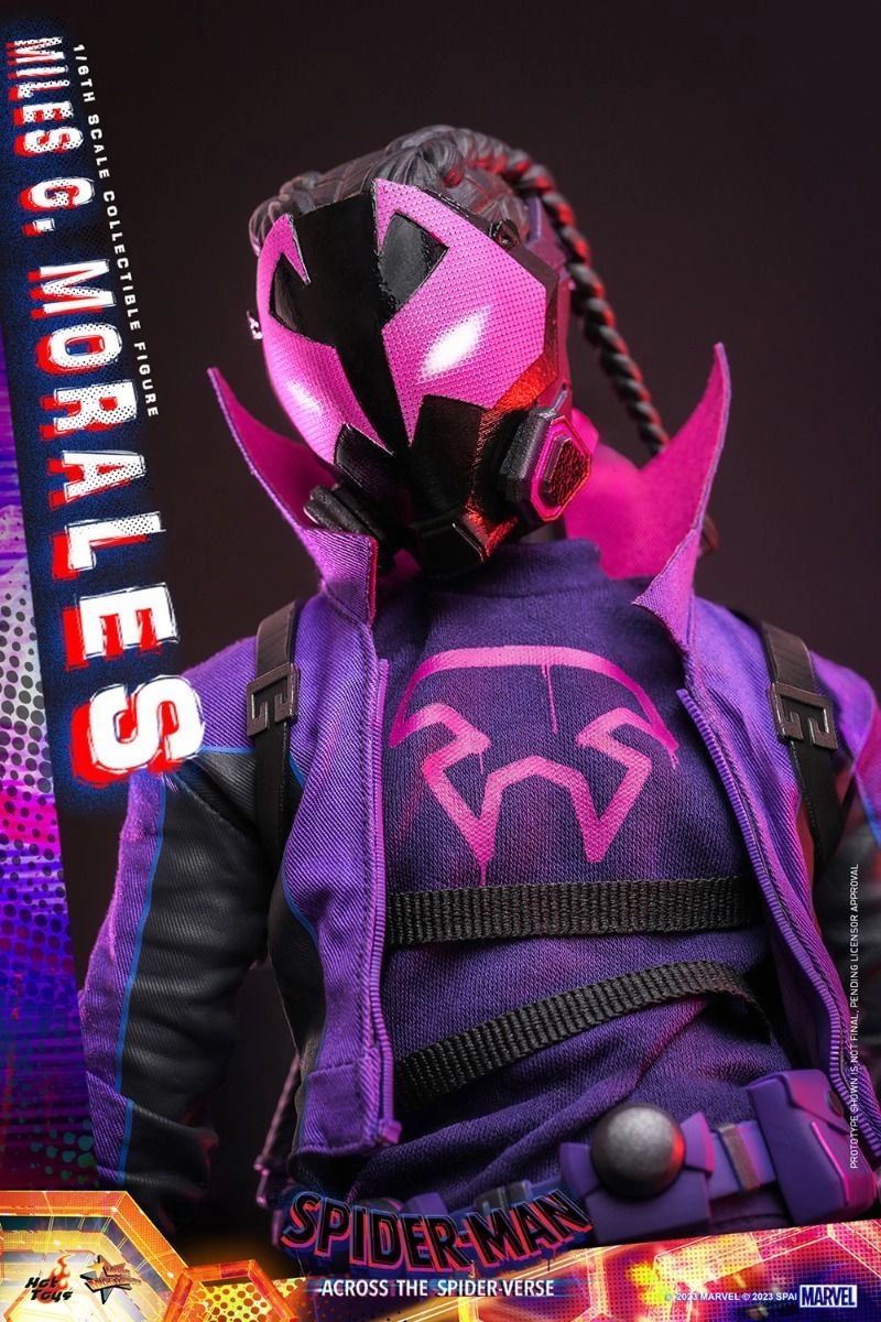 Miles G Morales - Spider-Man: Across the Spider-Verse Sixth Scale Action Figure - LED light-up Prowler gauntlets