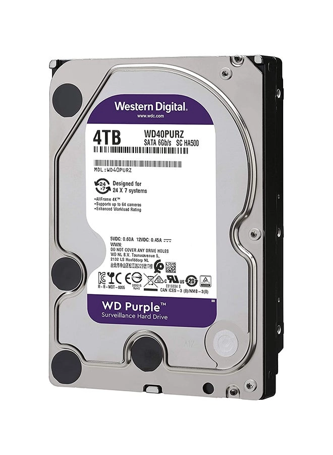 Western Digital PUR 3.5" 5400rpm 64MB SATA 6Gb/s (WD40PURZ) - 4TB