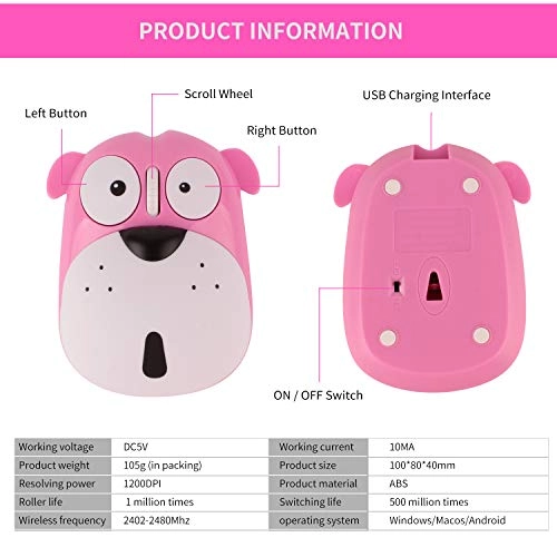 Cartoon Dog Mouse - Wireless