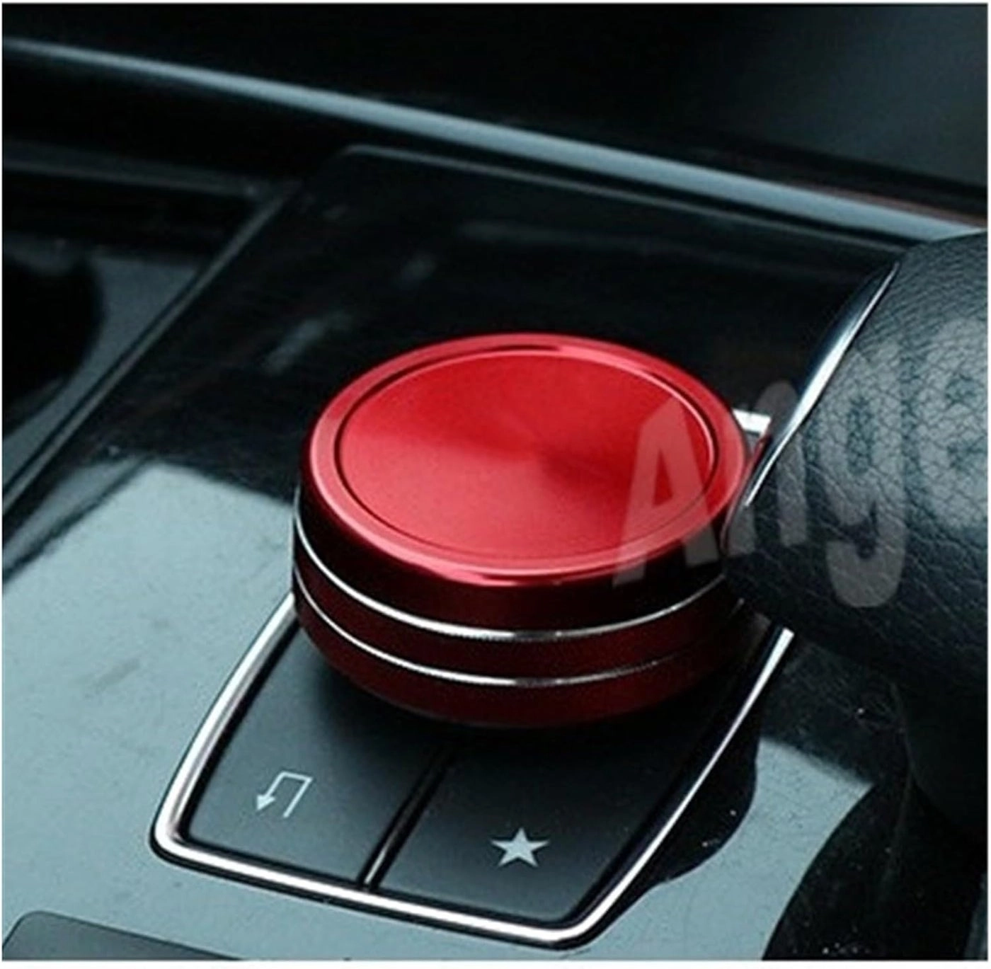 Car Multimedia Control Knob Cover - Applicable for A B CLA GLA GLE ML GL C W204 Class Silver