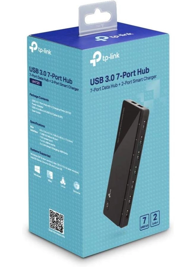 7-Port USB 3.0 Hub - 2 Charging Ports