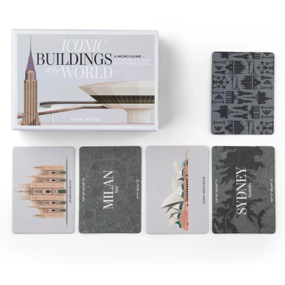 PrintWorks Memo Game: Iconic Buildings