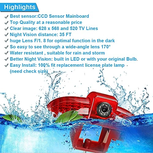 HD IP68 Rear View Camera - Night vision 1280x 720 pixels + 7'' Monitor